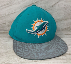 New Era NFL 59FIFTY Fitted Cap Miami Dolphins Teal Logo Shiny Brim Mens 7 &amp; 3/4 - £22.72 GBP