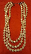 FAUX 3 STRANDED PEARLS - $10.00