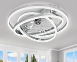 Dawn Whisper 24&quot; Contemporary Flush Mount Ceiling Fan With, Kids Room Ch... - $181.98