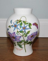 RARE! Portmeirion Botanic Garden 9&quot; Porcelain Vase Virgins Bower Britian NICE!! - £18.50 GBP