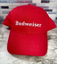 Budweiser Unisex Red Snapback Baseball Hat Cap 1 Size Fits Most Embroidered New - $14.80