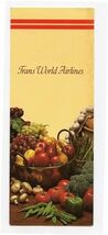 TWA American Harvest Service Menu Trans World Airlines BR-11 64 - $17.82