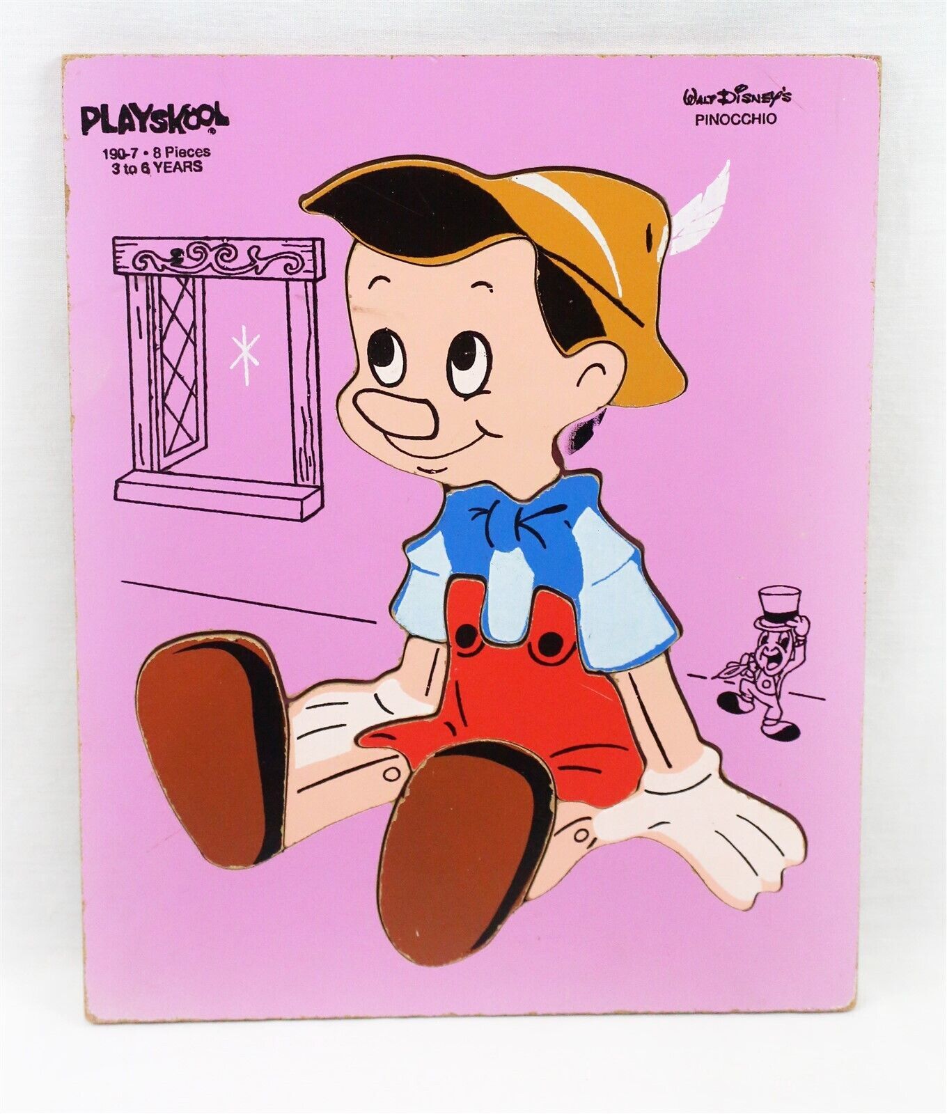 VINTAGE 1970s Playskool Disney Pinocchio Jigsaw Puzzle 8 pieces - £15.81 GBP