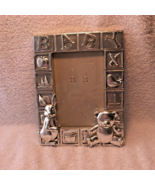 Baby Picture Desk Frame Metal Holds  4 x 6 Photo - £18.13 GBP