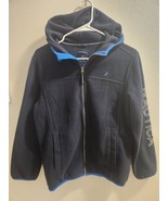 Nautica Big Boys Sweater Fleece Jacket, Navy Blue With Royal Lining, Siz... - $11.21