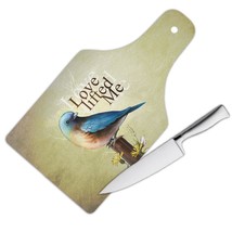 Love Lifted Me : Gift Cutting Board Blue Bird Lover Quote Inspirational Birdism - £23.17 GBP