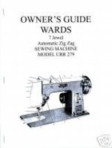Wards Montgomery Ward Signature URR-279 Manual Sewing Machine instruction - $12.99