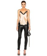 Helmut Lang $345 Lace Trim Silk Cami Slip Tank Top Sandstorm XS - $170.96 CAD