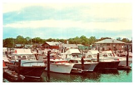 Some of the yacht club facilities in Norwalk Harbor Boat Postcard - £7.71 GBP