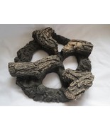 Portable Fireplace Log Set Wood Ceramic Firepit Campfire Patio Propane Gas - $555.21 MXN