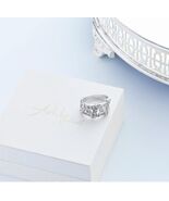 NEW Ashlynn Avenue Aurora 18K White Gold Plated CZ Weave Ring 0.42 Ctw S... - $60.39