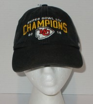 Kansas City Chiefs Super bowl LIV Champs adjustable Strapback Hat Cap Bl... - $276.67 MXN