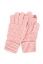  Fuzzy Cable Knit Smart Touch Gloves - $29.75