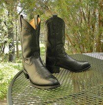 Vintage ARIAT SEDONAS Leather Western BOOTS  Black Minimalist Cowboy Wor... - $85.00