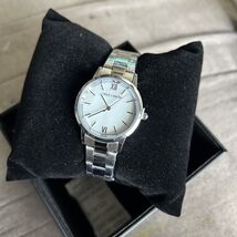 Vince Camuto Ayla Silver Metal Wristwatch Analog Roman Numerals Box Incl... - $54.92