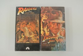 Indiana Jones VHS Video Tape Lot of 2 Raiders Lost Ark &amp; Temple of Doom Sealed - £60.87 GBP