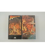 Indiana Jones VHS Video Tape Lot of 2 Raiders Lost Ark &amp; Temple of Doom ... - £60.79 GBP