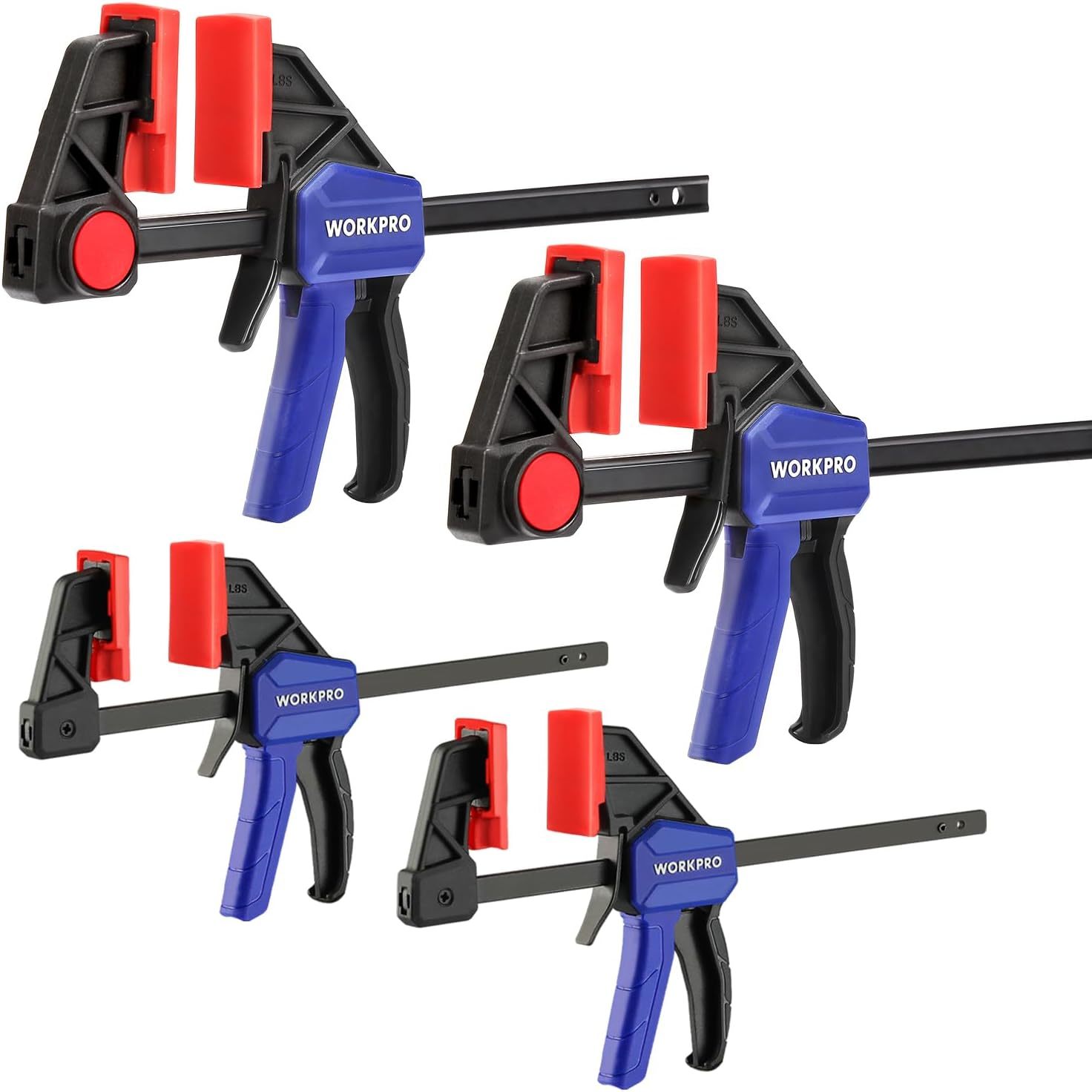 Workpro Mini Bar Clamps For Woodworking, 6&quot;(2) And 4-1/2&quot;(2), 4-Piece On... - $39.95