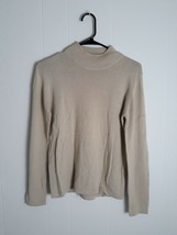 Casual Corner Tan Mock Neck Pullover Over Sweater Womens Size Small - $181.45 MXN