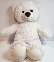 Very Soft Build A Bear 2013 Teddy Bear  White Cream w/ Brown Nose - $9.74