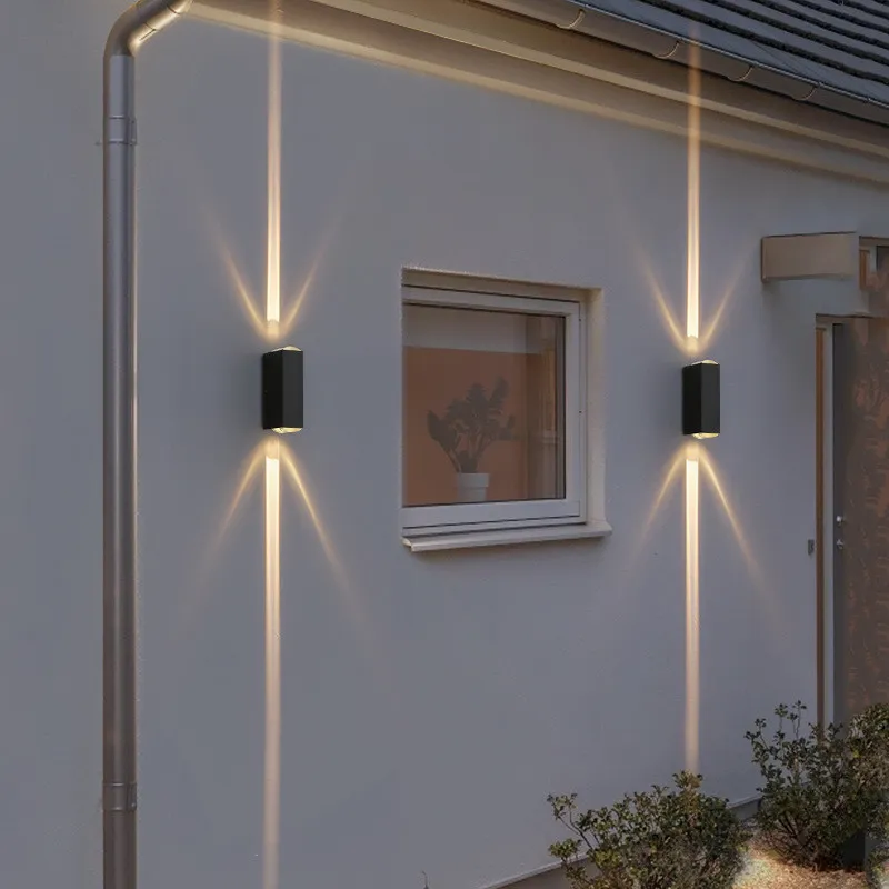 Outdoor wall sconce Porch lights Laser effect glowing Waterproof led Aluminum sc - £165.63 GBP