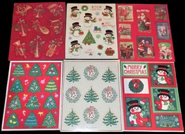 Vintage Sticker Lot Christmas 6 Sheets  AGC &amp; Hallmark  - $17.91