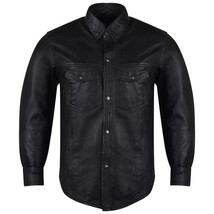 Men&#39;s Vance Leathers USA Riding Shirts, Waterproof Zippers Leather Shirt - £118.87 GBP+
