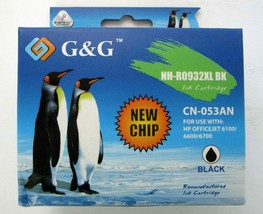 New G&amp;G NH-R0932XL Bk Ink Cartridge CN-053AN Use With Hp Officejet 6100/6600/67 - £7.65 GBP