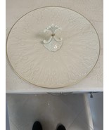 LENOX 12.5&quot; SERVING PLATE / TRAY WITH CENTER HANDLE &amp; GOLD TRIM - $40.69 CAD