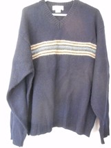 J. Crew Navy Blue / Beige 100% Wool Sweater Size XL - $743.81 MXN
