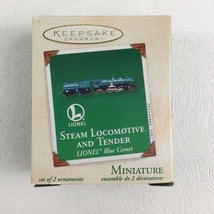Hallmark Miniature Ornament Lionel Train Steam Locomotive Tender Blue Comet Set - £15.53 GBP