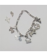 Vintage Sterling Silver Charm Bracelet with 8 Charms - $3,727.99 MXN