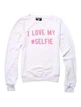 God Save La Soft Sweatshirt White Pink I Love My #Selfie Loose Fit Made In Usa - $102.56