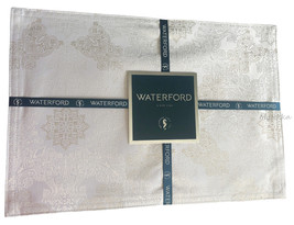 Waterford Set Of 4 Placemats Luxury Starling Silver White Gold 13x19 Holiday - £57.97 GBP