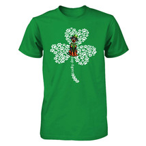 Lucky Shamrock Clover Doberman Pinscher Dog Tshirt St Patrick&#39;s Day Dogs... - $16.52+