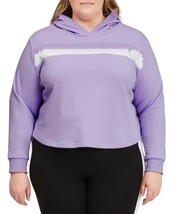 PUMA Womens Plus Size Amplified Cropped Hoodie Size 1X Color Light Lavender - £35.31 GBP