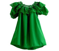Women&#39;s Color Off-Shoulder Ruffle Top Lace Ribbon Mexico Folklorico Fiesta Dance - £23.23 GBP+