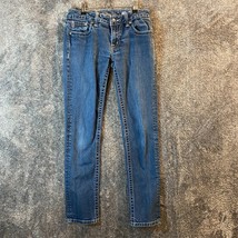 Miss Me Jeans Womens 29x29 Medium Wash Skinny J551515R Rhinestones Bedazzled - £16.58 GBP