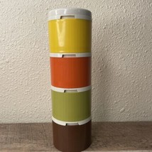 4 Vintage Tupperware Stacking Spice Shaker Canisters Containers Stackable ~ 1308 - £11.83 GBP