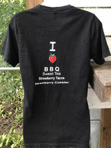 Johnson Barbeque Florida Restaurant since 1954 Wm S T-shirt advrtisng strawberry - £12.92 GBP
