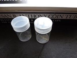 2 Whitman Sacagawea Small Dollar Round Plastic Coin Storage Tubes Screw ... - £5.09 GBP