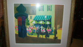 Cafe In Paris By Gustav Likan Signed Artist Proof Serigraph From 1978 - £1,202.75 GBP