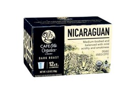 Cafe Ole Nicaraguan dark roast coffee pods. 12 count box. Lot of 3 - $49.47