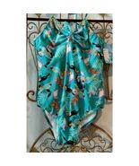 Speedo Womens/Girls One Piece Swimsuit Blue Floral Size XL 16 - €20,54 EUR