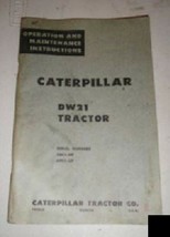 Caterpillar Cat DW21 Tractor Operation Maintenance Manual Book - £14.03 GBP