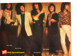 REO Speedwagon teen magazine pinup clipping Bruce Hall Gary Richards 1980&#39;s - £2.74 GBP