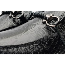 The Bologna Black Leather Bit Drive Loafer Men Shoe image 3