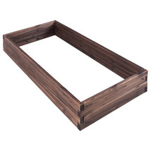 Elevated Wooden Garden Planter Box Bed Kit - Color: Natural - £74.59 GBP