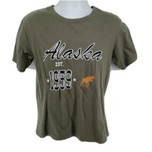 Alaska Established 1959 Embroidered T-shirt Dimco Apparel Size S Green - £13.23 GBP
