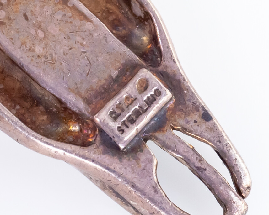 Bull Tête de Mort Pendentif Argent Massif Par S. T.C Item image 4